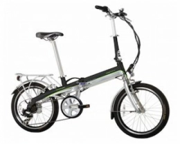 Monty EF39 - Bicicleta elctrica, Color Negro/Verde/Plateado, 12" / 20