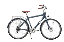 Motus Bicicleta Motus EKE | Azul Bicicleta eBike Eléctrica para Hombres 28 Pulgadas | Velocidad Máxima 25 km / h | Alcance 70km | Batería Litio 36V 7Ah 252Wh | Motore 250W | 7 Marchas | e-Bike | Tamano L