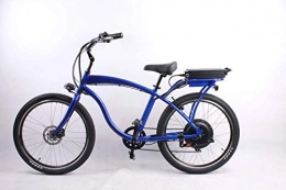 movable Bicicletas eléctrica mvil 500W 48V 10.4AH Bicicleta elctrica 26'x2.125 Bicicleta Cruiser 7 Velocidad Shimano Desviador Snow Beach eBike Bicicleta Sistema de Freno de Disco mecnico Azul