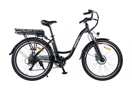 MYATU Bicicletas eléctrica MYATU Bici Electrica Negra, Bicicleta eléctrica 26" de Ciudad con batería extraíble de 36V 12.5Ah, Motor de 250W, Ebike Unisex para Adultos