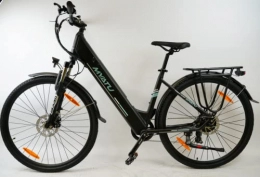 VANKEL Bicicleta MYATU Bicicleta eléctrica 700C Cityrad, 28 pulgadas, con 7 marchas Shimano, motor BAFANG de 250 W, batería de iones de litio de 36 V 13 Ah, marco de aluminio, 25 km / h, para hombre y mujer, color negro