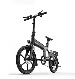 N&I Bicicleta N&I Bicicleta eléctrica para adultos de montaña, 250 W, 48 V, de litio, aleación de magnesio de 6 velocidades, ruedas de 20 pulgadas, B A
