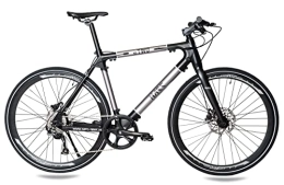 NAEC Bicicleta NAEC eBike Pedelec Urban - Bicicleta eléctrica para hombre y mujer, eTWO ALIVIO 9G, alcance hasta 80 km modular, 53 cm, fabricado a mano en negro, gris, antracita mate