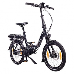 NCM Bicicletas eléctrica NCM Paris MAX N8R / N8C Bicicleta elctrica Plegable, 250W, Batera 36V 14Ah 504Wh, 20 (Negro con Freno de contrapedal (N8C))
