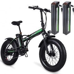 Vikzche Q Bicicleta Neumático plegable de 20 pulgadas para bicicleta eléctrica con dos baterías de litio extraíble de 48 V / 25 Ah, 7 velocidades Shimano City E-bike bicicleta eléctrica de montaña | Vikzche Q MX20