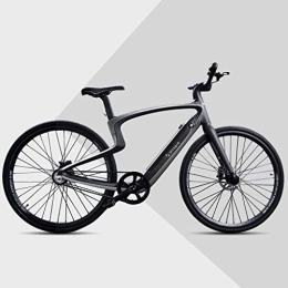 trends4cents Bicicletas eléctrica NewUrtopia - Bicicleta eléctrica inteligente completa de carbono, talla L, modelo Lyra (negro y plateado), 35 Nm, con proyección antirrobo, control por voz, ultraligera