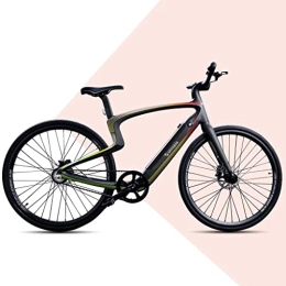 trends4cents Bicicletas eléctrica NewUrtopia - Bicicleta eléctrica inteligente completa de carbono, talla L, modelo Rainbow (negro multicolor), 35 Nm, proyección antirrobo, control por voz, ultraligera
