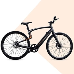 trends4cents Bicicletas eléctrica NewUrtopia - Bicicleta eléctrica inteligente completa de carbono, talla L, modelo Sirius (negro y naranja), 35 Nm, con indicador de proyección antirrobo, control por voz, ultraligera