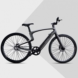 trends4cents Bicicletas eléctrica NewUrtopia - Bicicleta eléctrica inteligente completa de carbono, talla M, modelo Lyra (negro y plateado), 35 Nm, con proyección antirrobo, control por voz, ultraligera