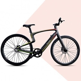 trends4cents Bicicletas eléctrica NewUrtopia - Bicicleta eléctrica inteligente completa de carbono, talla M, modelo Rainbow (negro multicolor), 35 Nm, con proyección antirrobo, control por voz, ultraligera