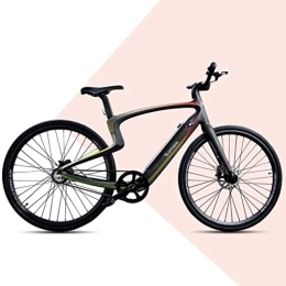 trends4cents Bicicleta NewUrtopia Smart-Bicicleta eléctrica de Carbono (Talla L, Modelo Rainbow (Negro, Multicolor), 35 NM, luz Intermitente, proyección antirobo, aplicación de navegación, Control por Voz de IA Ultraligera