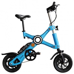 NO ONE Bicicleta NO ONE - Bicicleta elctrica Plegable con diseo de Mariposa, Color Azul