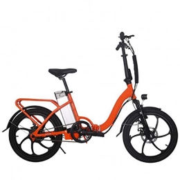 NYPB Bicicletas eléctrica NYPB Bicicleta eléctrica Plegable para Mujer, e-Bike Unisex de 20 Pulgadas con batería reemplazable de 36 V, Motor sin escobillas de 250 W, Marco de aleación de Aluminio (Orange)