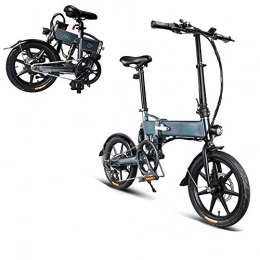 ONLYU Bicicletas eléctrica ONLYU Plegable Bicicleta Eléctrica para Los Adultos, 36V 250W Motor Plegable E-Bici con La Capacidad De La Batería Extraíble 7.8Ah 16" Ligera Bicicletas para Adolescentes (Gris)