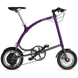 Ossby Bicicletas eléctrica Ossby Bicicleta eléctrica Plegable Curve Electric Morada - ebike Urbana Plegable para Ciudad - 70km de autonomía - 3 Velocidades - Rueda de 14" - Cuadro de Aluminio - Fabricada en España