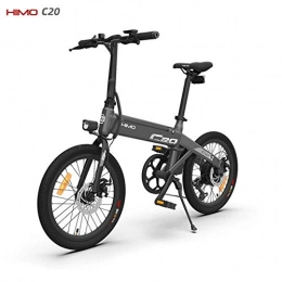 OUXI Bicicletas eléctrica OUXI HIMO C20 Bicicleta Electrica para Adultos, Plegable Electrico 36V 10Ah 250W 3 Modos 20 Pulgadas Ligero e Bike con Shimano 6 Velocidades Adecuado para Adolescentes-Gris
