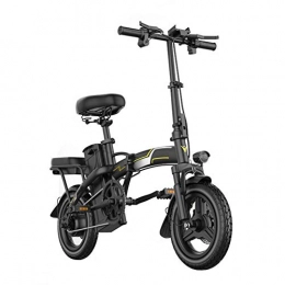 Pc-ltt Bicicleta Pc-ltt Bicicleta Electrica Plegables con 400W Motor y Batería 48V 6AH de Lones de Litio, 14" Bici Acero Fuerte Urbana Adulto de Asiento Ajustable, 6AH