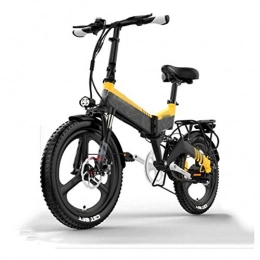 FZYE Bicicletas eléctrica Plegable Bicicleta Eléctrica Bike, Neumáticos 20 Pulgadas Fuera del Camino Bicicletas Deportes Aire Libre Ciclismo, Amarillo