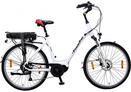 PowerPac Baumaschinen GmbH Bicicletas eléctrica PowerPac Pedelec - Bicicleta eléctrica para ciudad (26", hidrófuga) Frenos de disco + batería de ion de litio 36 V 14 Ah (504 Wh) – Modelo 2019