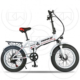 PRISMALIA Bicicletas eléctrica Prismalia - Bicicleta eléctrica Ebike plegable Fat Bike de 20 pulgadas, motor de 250 W con acelerador