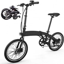 0℃ Outdoor Bicicleta Pro Bicicleta Eléctrica Plegable para Hombres y Mujeres, Neumático Grueso Aleación de Aluminio Bicicleta Electrica Plegable para Ciudad de 250 W con Batería de 36 V y 7, 8 AH, 32kM / H 30-45kM 18.5KG
