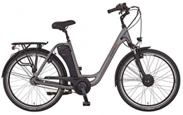 Prophete Bicicletas eléctrica Prophete Bicicleta eléctrica para mujer Geniesser e9.5, 28", color gris mate, altura de 49 cm