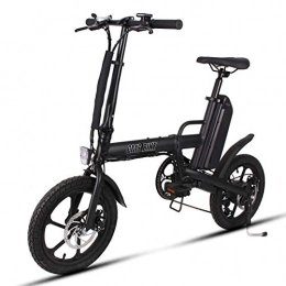 QGUO Bicicletas eléctrica QGUO Bicicleta Eléctrica Neumáticos de 16 Pulgadas Bicicleta Eléctrica Plegable Motor de 250 Vatios 6 Velocidades Bicicleta Eléctrica de Cambio para Adultos Desplazamiento Urbano, Negro