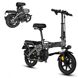 QININQ Bicicletas eléctrica QININQ Bicicleta Eléctrica Plegable, 250 W Motor para Bicicleta De Montaña Eléctrica para Adultos, 14 Pulgadas E-Bike, Batería Extraíble de 48V 9.6Ah