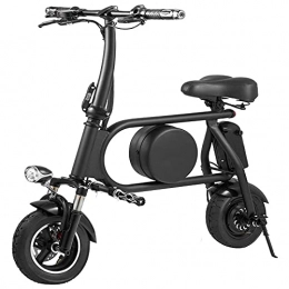QTQZ Bicicleta QTQZ Bicicleta eléctrica Plegable Multiusos Bicicleta eléctrica Plegable antirrobo Adultos Smart City E-Bikes 30km Kilometraje 16Ah Batería de Iones de Litio 400W Velocidad 25-35km / h para Hombr