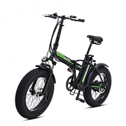 QWG Bicicleta elctrica Plegable 4.0 Fat Tire Bicicleta elctrica Beach Cruiser ciclomotor Plegable 48V 15AH batera de Litio