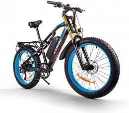 RICH BIT Bicicletas eléctrica RICH BIT Bicicleta eléctrica CM-900 para Adultos Bicicleta de Ejercicio eléctrica sin escobillas de 48 V, batería de Litio de 17 Ah, Freno hidráulico de Bicicleta de montaña extraíble (Azul Oscuro)