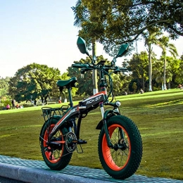 RICH BIT-ZDC Bicicletas eléctrica RICH BIT RT-016 Bicicletas Eléctricas 20"Plegables E-Bike 500W * 48V * 9.6Ah Freno de Disco mecánico con LCD y Acelerador (Orange)