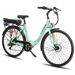 STITCH Bicicletas eléctrica Rockshark Bicicleta Eléctrica 700C con Marco de Aluminio E-Bike Shimano 7 Velocidades con Freno de Disco Bici Elettica con Batería Samsung 36 V 14 Ah e LED Bike Gris…