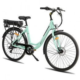 STITCH Bicicletas eléctrica Rockshark - Bicicleta eléctrica con marco de aluminio 700c Shimano, 7 velocidades, freno de disco 36 V 14 Ah, batería Samsung LED, color negro y gris