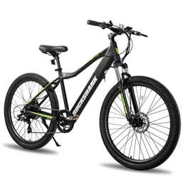STITCH Bicicletas eléctrica Rockshark Bicicleta Eléctrica de Montaña 27, 5 Pulgadas para Hombre y Mujer con Horquilla de Suspensión y Freno de Disco E-Bike Batería 10, 4 Ah y Shimano 7 Velocidades Color Negro…