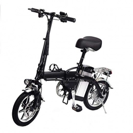 RZBB Bicicleta RZBB Bicicleta Elctrica Plegable para Adultos Mujeres Hombres, con Nueva Batera De Litio De Tercera Generacin Extrable, Velocidad Mxima 40-50Km / H, 48V / 10Ah, Carga De 3 A 5 H, Negro