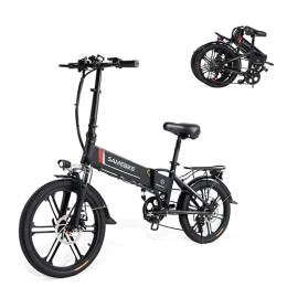 Samebike Bicicleta SAMEBIKE 20LVXD30 Bicicleta Eléctrica Bicicleta Eléctrica Plegable 48V 10.4AH Bicicletas Eléctricas con Shimano 7 Velocidades y Pantalla LCD