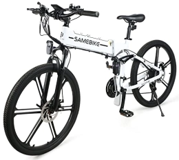 Kasivouk Bicicletas eléctrica SAMEBIKE 26" bicicletas eléctricas plegables para adultos, hombres y mujeres Mountain eBike Shimano 21 velocidades con batería de litio extraíble 48V8AH
