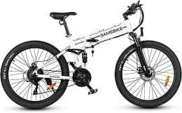Samebike Bicicletas eléctrica SAMEBIKE Bicicleta eléctrica 26" Bicicleta Montaña Plegable Ebike, 48V / 12, 5Ah Batería, 21 Vel, Pedal Assist, Instrumento a Color TFT Adultos Urbana