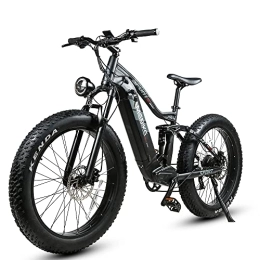 Samebike  SAMEBIKE Bicicleta eléctrica 26" Fatbike Bicicleta Montaña Ebike 48V / 17Ah Batería con luz Trasera kilometraje máximo 60-130 km