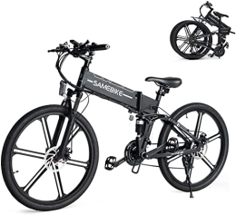 Samebike Bicicletas eléctrica SAMEBIKE Bicicleta eléctrica 26" Fatbike Bicicleta Montaña Plegable Ebike, 48V / 10.4Ah Batería, Shimano 21 Vel, Pedal Assist, Instrumento a Color TFT Adultos Urbana