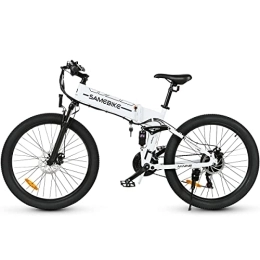 Samebike  SAMEBIKE Bicicleta eléctrica 26" Fatbike Bicicleta Montaña Plegable Ebike, 48V / 12, 5Ah Batería, Shimano 21 Vel, Pedal Assist, Instrumento a Color TFT Adultos Urbana