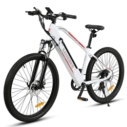 Samebike Bicicletas eléctrica SAMEBIKE Bicicleta Eléctrica para Adultos 27.5 '' Bicicleta Eléctrica con Asistencia De Pedal Ebike para Adultos 48V / 10.4AH Batería Extraíble Shimano 7 Velocidad (Blanco)