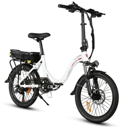 Samebike Bicicleta SAMEBIKE Bicicleta Plegable 20 Pulgadas Bicicleta electrica, Bicicletas electricas Plegables JG20 Bici electrica de Ciudad con batería extraíble