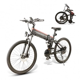 Samebike Bicicletas eléctrica SAMEBIKE Bicicletas eléctricas con neumáticos de 26 Pulgadas Bicicletas eléctricas de montaña Plegables 48V 500W para Adultos (Negro)