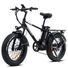 Samebike Bicicletas eléctrica SAMEBIKE Bicicletas eléctricas para Adultos con batería extraíble 48V 13AH Bicicleta de montaña eléctrica 20x4.0 Fat Tire Bicicletas electricas Shimano 7 Speed