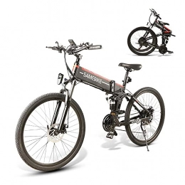 Samebike Bicicletas eléctrica SAMEBIKE de 26 Pulgadas Bicicletas eléctricas Plegables Ebike Mountain Bicicletas eléctricas con 48V 10Ah extraíble batería de Iones de Litio para Adultos