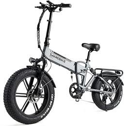 Samebike Bicicleta SAMEBIKE XWLX09 Bicicleta electrica 20" x 4.0 Fat Tire Bicicleta Electrica Montaña Bicicleta eléctrica Urbana Plegable con, batería extraíble de 48V10Ah himano 7vel Adultos