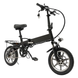 SanBouSi Bicicleta SanBouSi Bicicleta eléctrica de 14 pulgadas City E-Bike plegable con 3 modos de conducción, motor sin escobillas, pantalla LCD, bicicleta de montaña, bicicleta eléctrica, para hombre y mujer, con