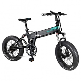 Sansund Bicicleta Sansund Bicicleta eléctrica plegable de 20 pulgadas, neumáticos 4.0, 48 V, 12, 8 Ah, batería de litio eléctrica, motor de 500 W, desviador de 7 velocidades, bicicleta de montaña eléctrica para adultos
